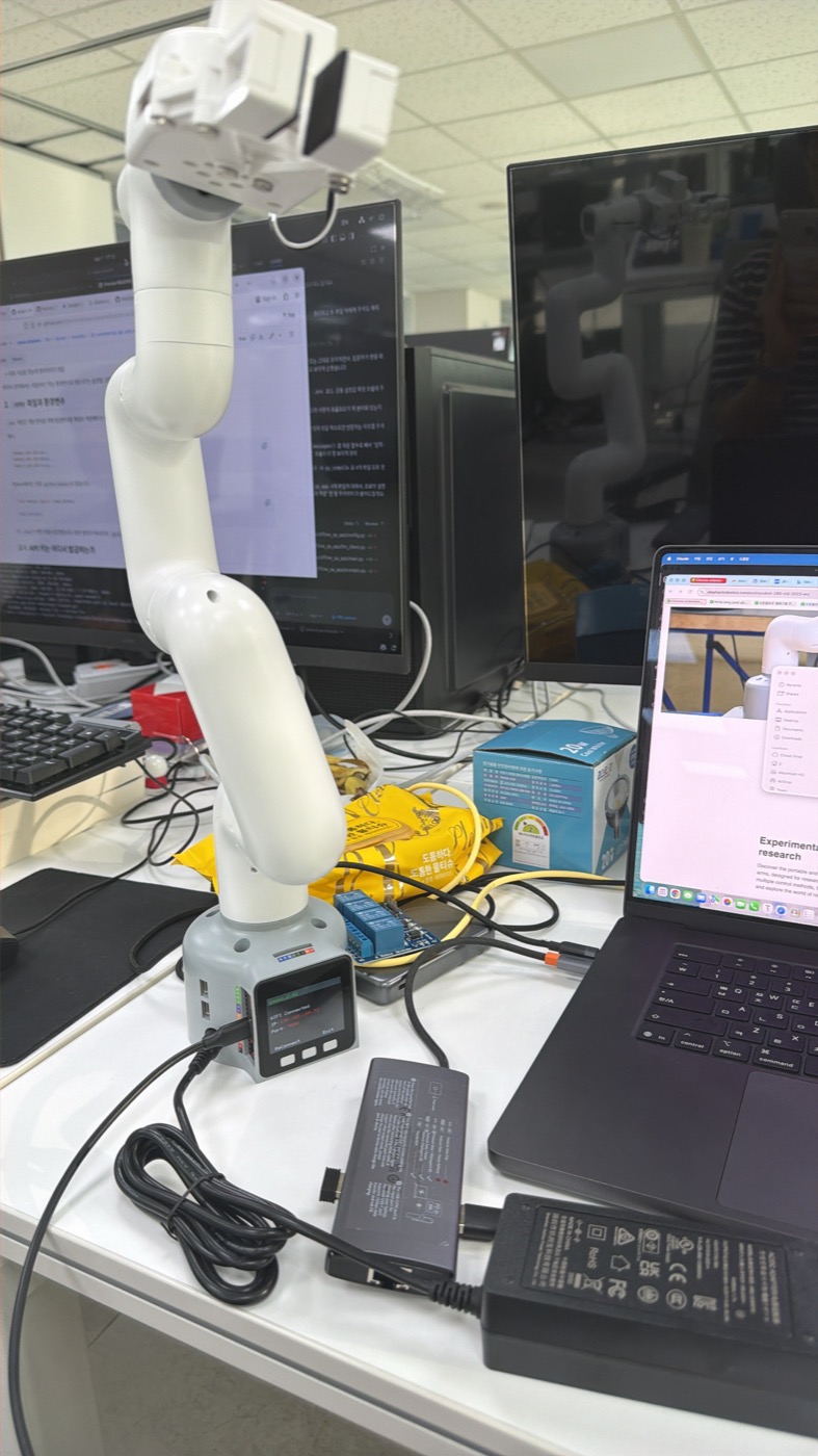 myCobot 280 M5 완전 정복 #1 — USB, WiFi, Bluetooth 3가지 연결 방법 총정리 (Python) 1 myCobot 280 M5 교육용 로봇팔 셋업 전체 모습