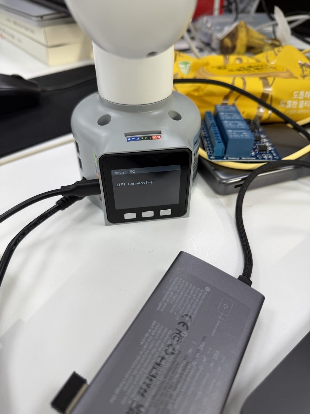 myCobot 280 M5 완전 정복 #1 — USB, WiFi, Bluetooth 3가지 연결 방법 총정리 (Python) 5 myCobot 280 WiFi 연결 시도 중 Connecting