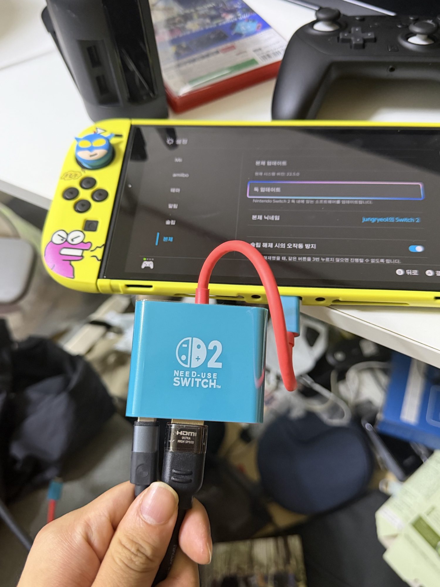 닌텐도 스위치2 후기 — 렉사 1TB·프로콘2·모바패드 M12S vs M12HD까지 140만원 지출기 8 NEED-USE SWITCH 2 서드파티 미니 독 HDMI 연결