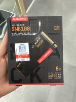 SANDISK와 WD_BLACK SN8100 이름, 8TB 용량과 PCIe Gen5 표기가 보이는 실제 구매 제품 박스
